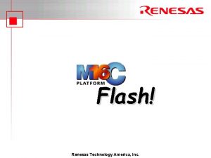 Flash Renesas Technology America Inc CPU Rewrite CPUrewrite