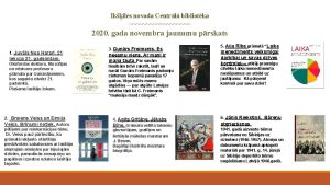 Ikiles novada Centrl bibliotka 2020 gada novembra jaunumu