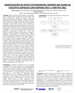 IDENTIFICAO DE EFEITO FOTOSSENSVEL INVERSO EM FILMES DE