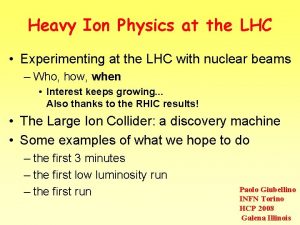 Heavy Ion Physics at the LHC Experimenting at