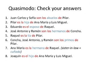 Quasimodo Check your answers 1 2 3 4