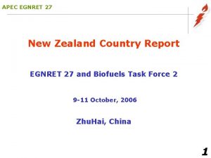 APEC EGNRET 27 New Zealand Country Report EGNRET