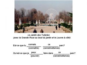 Le Jardin des Tuileries avec la Grande Roue