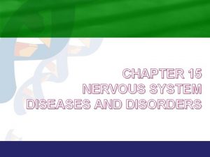 CHAPTER 15 NERVOUS SYSTEM DISEASES AND DISORDERS Anatomy