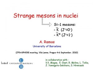 Strange mesons in nuclei S1 mesons K Jp0