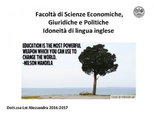 Facolt di Scienze Economiche Giuridiche e Politiche Idoneit