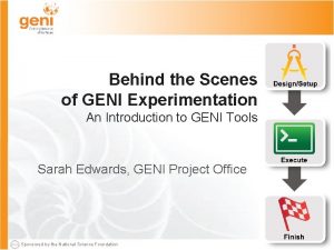 Behind the Scenes of GENI Experimentation An Introduction