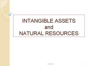 INTANGIBLE ASSETS and NATURAL RESOURCES 9252021 1 LEARNING