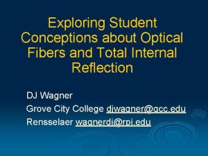 Exploring Student Conceptions about Optical Fibers and Total