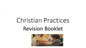 Christian Practices Revision Booklet Golden glossary for Islamic