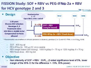 FISSION Study SOF RBV vs PEGIFNa2 a RBV