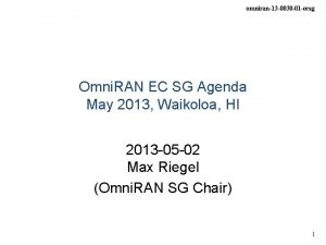 omniran13 0030 01 ecsg Omni RAN EC SG