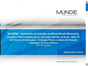 SEJUBRA Sociedade de Estudos Jurdicos BrasilAlemanha Desafios e