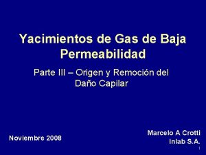Yacimientos de Gas de Baja Permeabilidad Parte III