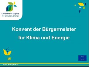 Konvent der Brgermeister fr Klima und Energie Konvent