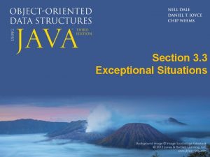 Section 3 3 Exceptional Situations 3 3 Exceptional