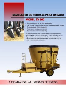 MEZCLADOR DE FORRAJE PARA GANADO MODEL ZV 600