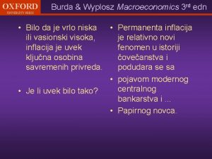 OXFORD UNIVERSITY PRESS Burda Wyplosz Macroeconomics 3 rd