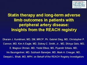 Statin therapy and longterm adverse limb outcomes in
