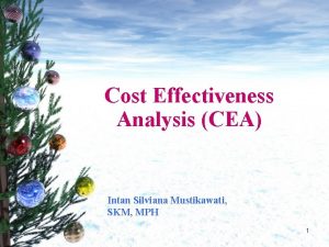 Cost Effectiveness Analysis CEA Intan Silviana Mustikawati SKM