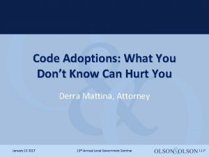 Code Adoptions What You Dont Know Can Hurt