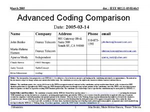 March 2005 doc IEEE 802 11 050146 r