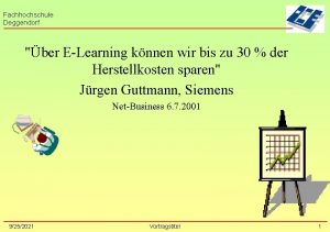 Fachhochschule Deggendorf ber ELearning knnen wir bis zu