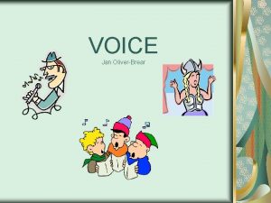 VOICE Jan OliverBrear VOICE The voice is the