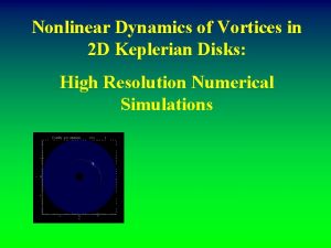 Nonlinear Dynamics of Vortices in 2 D Keplerian