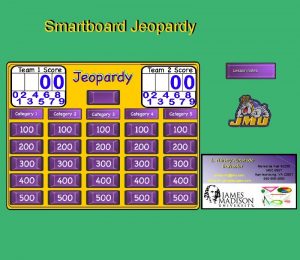 Smartboard Jeopardy Lesson notes L L Harvey Almarode