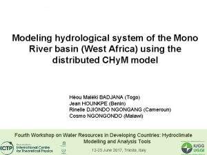 Modeling hydrological system of the Mono River basin