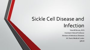 Sickle Cell Disease and Infection Sherrill Brown M