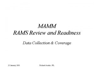 MAMM RAMS Review and Readiness Data Collection Coverage