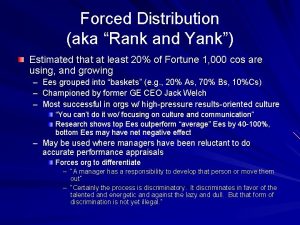 Forced Distribution aka Rank and Yank Estimated that