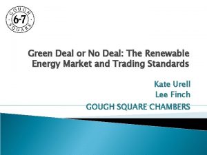 Green Deal or No Deal The Renewable Energy