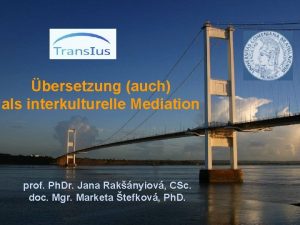 bersetzung auch als interkulturelle Mediation prof Ph Dr