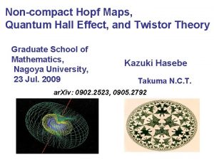 Noncompact Hopf Maps Quantum Hall Effect and Twistor