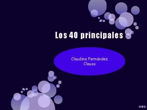 Los 40 principales Claudina Fernndez Clauss INDICE Pintores