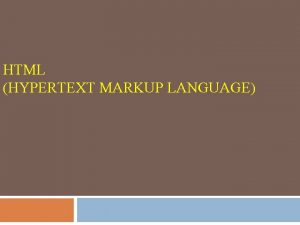 HTML HYPERTEXT MARKUP LANGUAGE Membuat Hyperlink link dalam