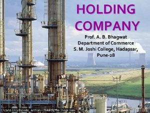 HOLDING COMPANY Prof A B Bhagwat Department of