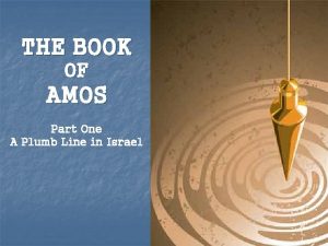 THE BOOK OF AMOS Part One A Plumb