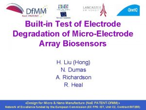 Builtin Test of Electrode Degradation of MicroElectrode Array