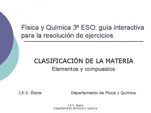 Fsica y Qumica 3 ESO gua interactiva para