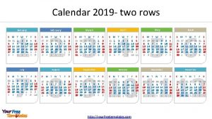 Calendar 2019 two rows January February May April