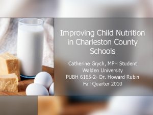 Improving Child Nutrition in Charleston County Schools Catherine