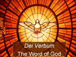 Dei Verbum The Word of God Through Revelation