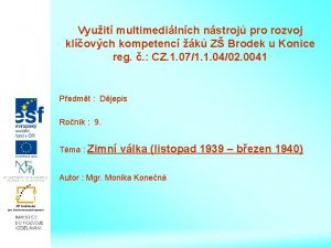 Vyuit multimedilnch nstroj pro rozvoj klovch kompetenc k