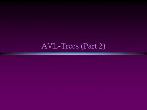 AVLTrees Part 2 AVL Trees Slide 2 Review