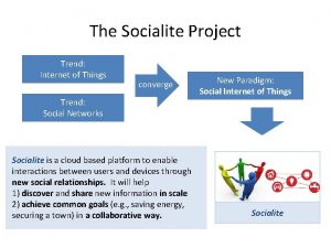 The Socialite Project Trend Internet of Things converge