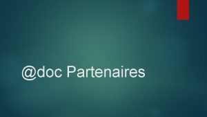 doc Partenaires Mise en ligne dun doc partenaires